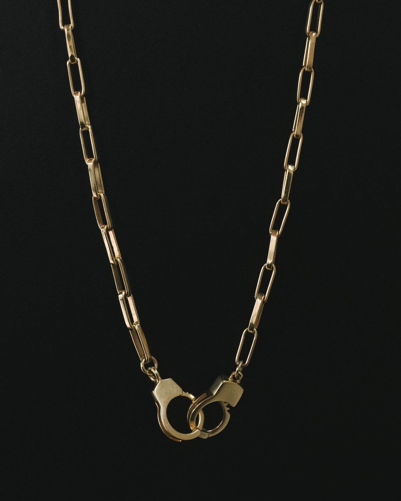 Gold Paperclip Necklace - 1090