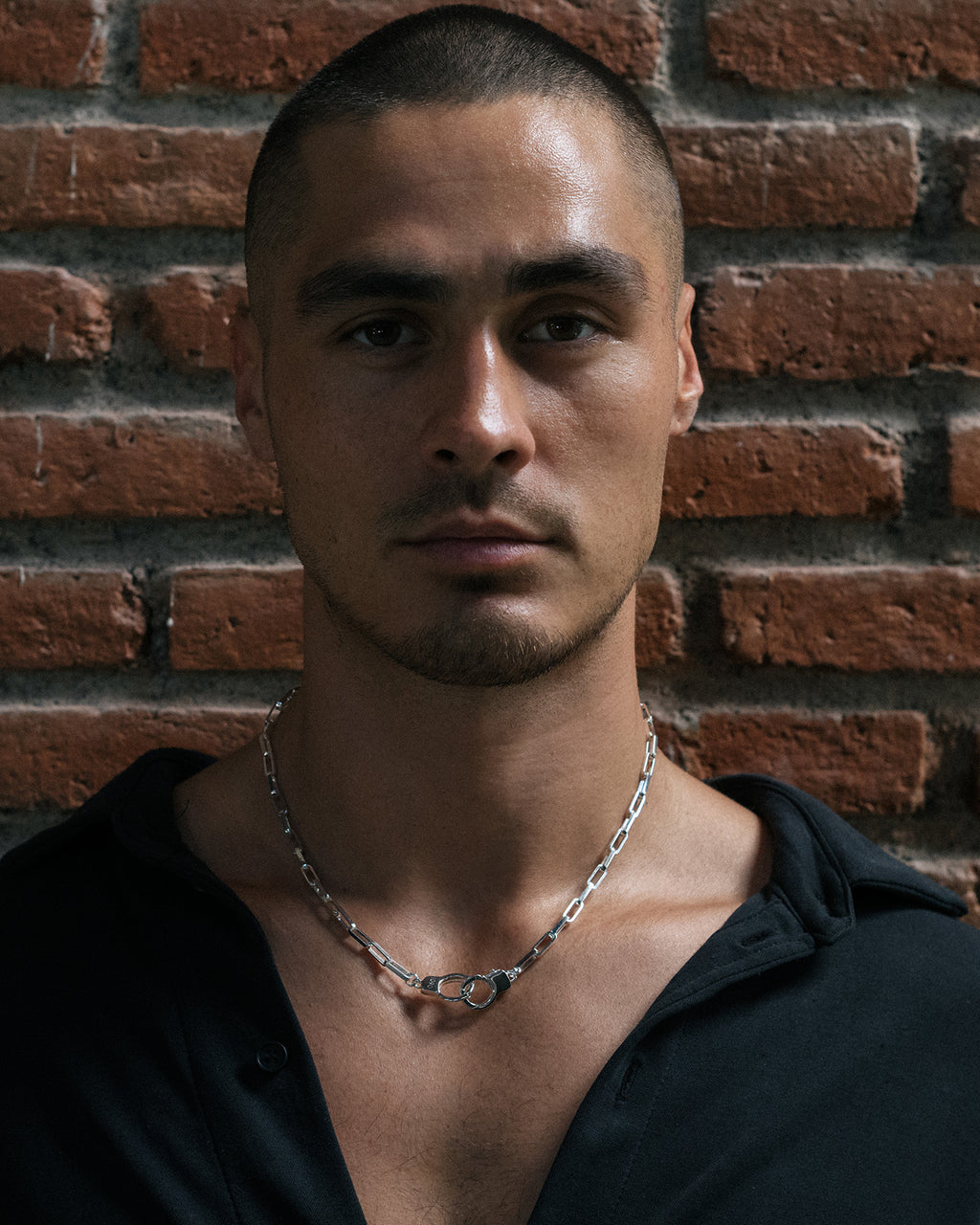 Silver Handcuff Necklace