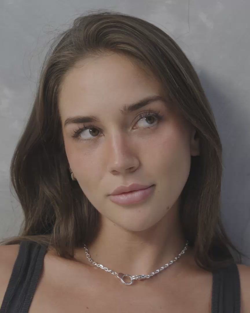 Rolo Handcuff Chain Silver
