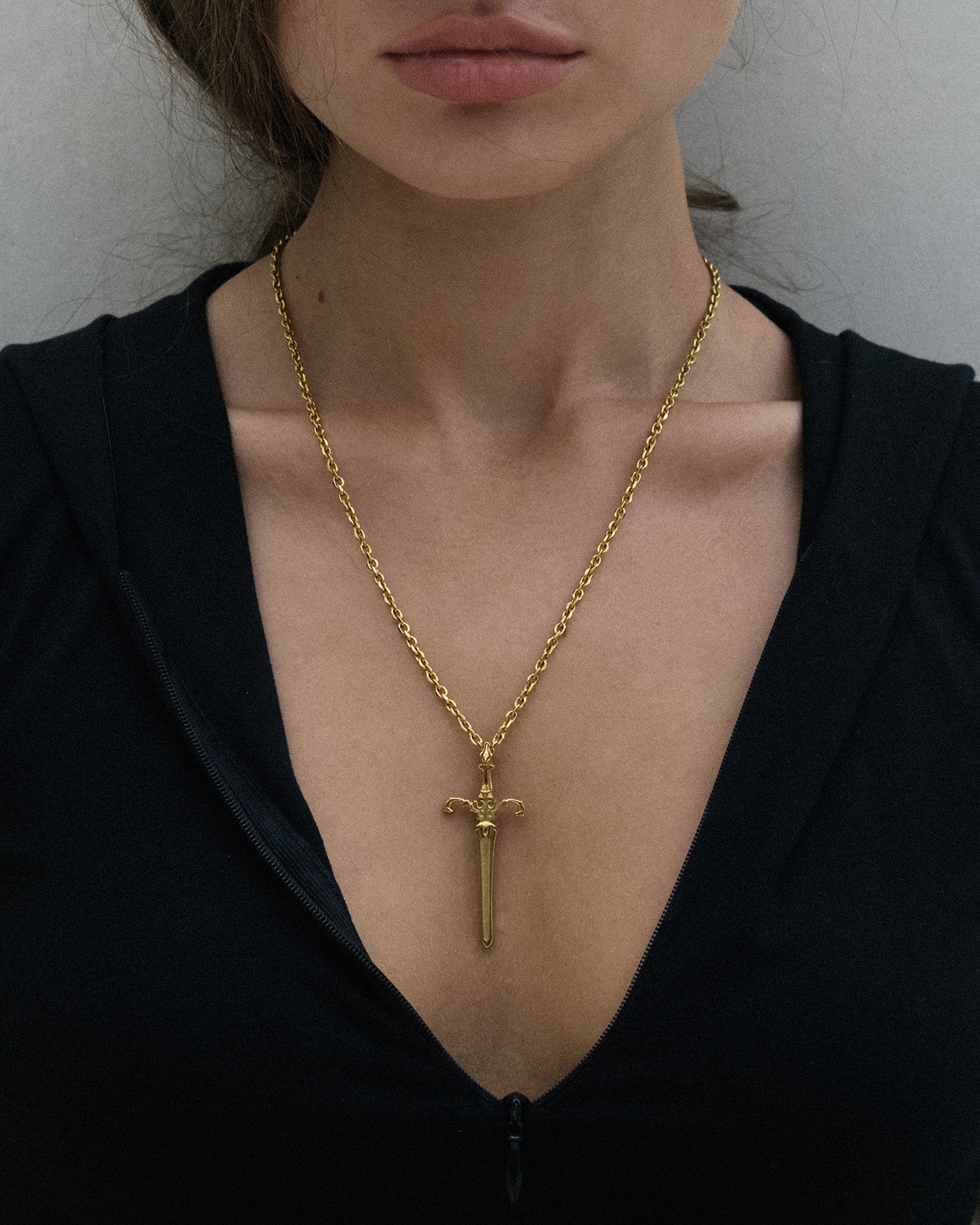 Gold Sword Necklace