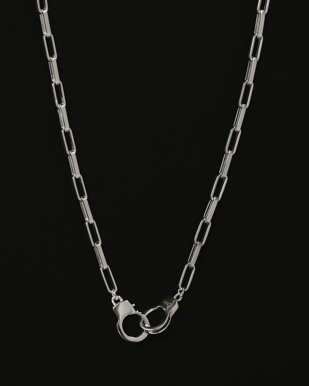 Silver Handcuff Necklace