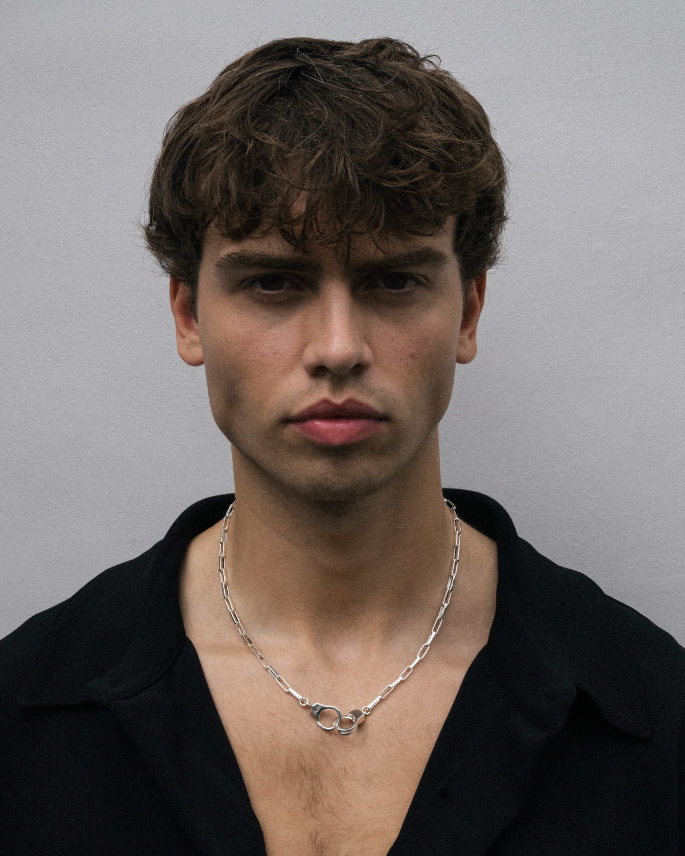 Silver Handcuff Necklace